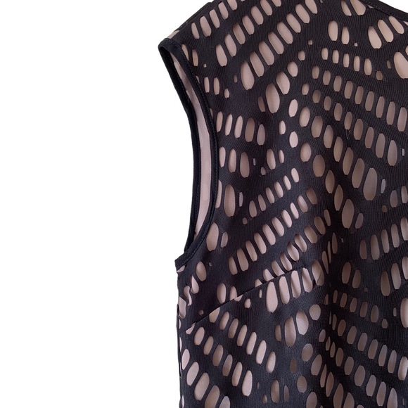 MARC NEW-YORK BLACK SLEEVELESS CUTOUT SPECIAL OCCASION MINI DRESS - Picture 9 of 13